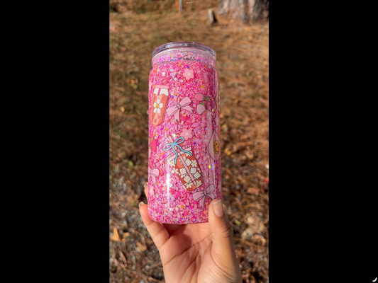 Pink Coffee 20oz Acrylic Snowglobe