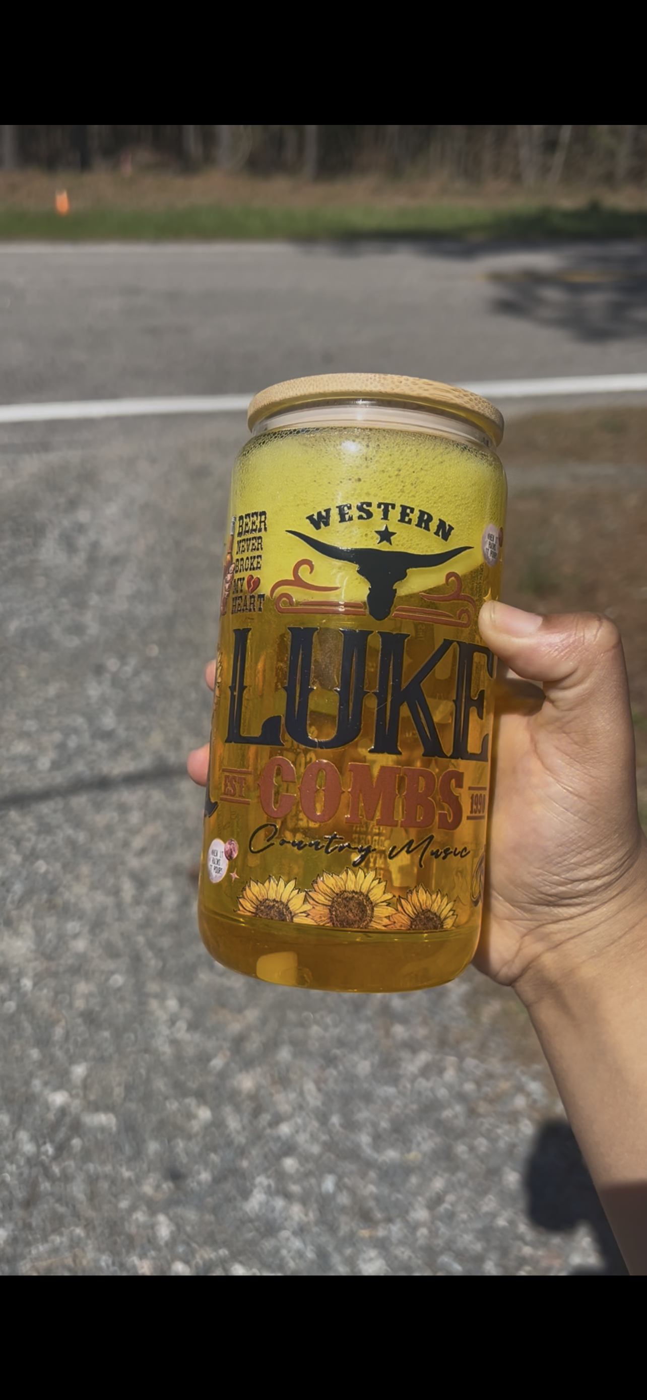 Luke Combs Beer 16oz Snowglobe