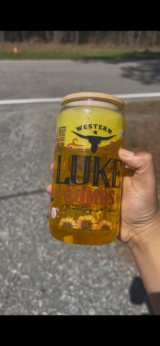 Luke Combs Beer 16oz Snowglobe