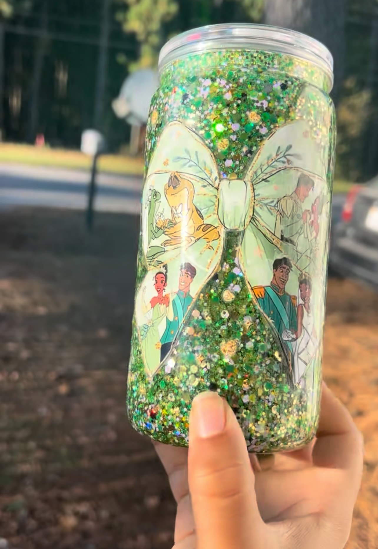 Princess Tiana 16oz Acrylic Snowglobe