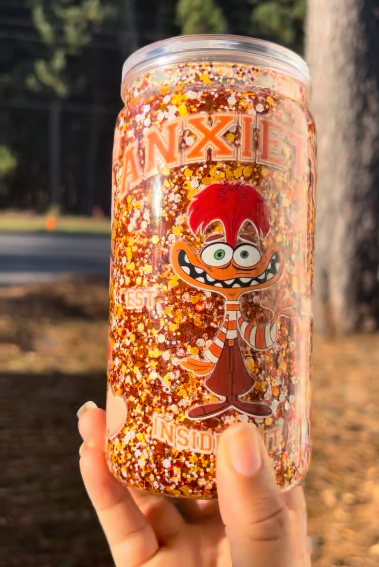Inside Out Anxiety 16oz Acrylic Snowglobe